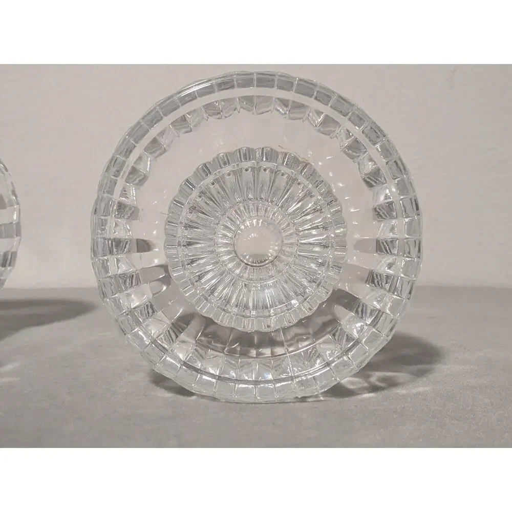 Vtg Gorham Crystal Reversible Candle Holders 4